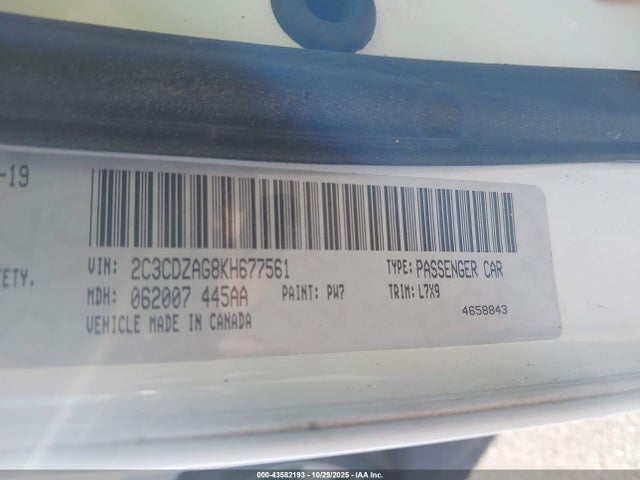 2C3CDZAG8KH677561 Dodge Challenger
