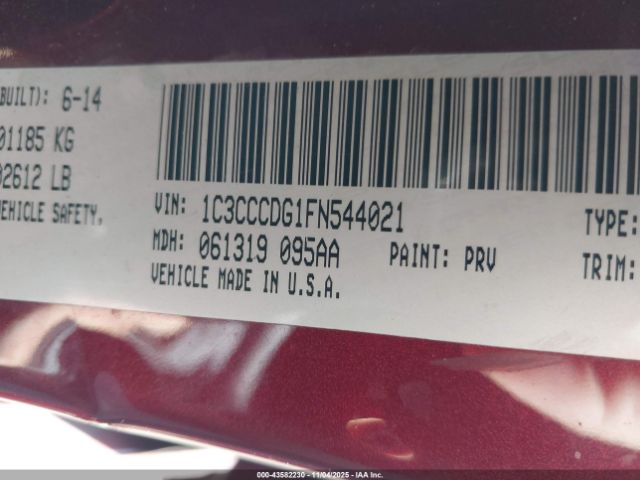 2015 CHRYSLER 200 1C3CCCDG1FN544021 Photo 8