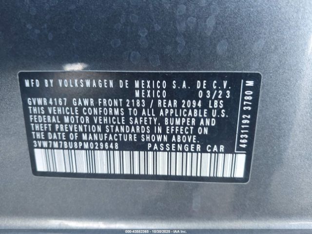 2023 VOLKSWAGEN JETTA 3VW7M7BU8PM029648 Photo 8