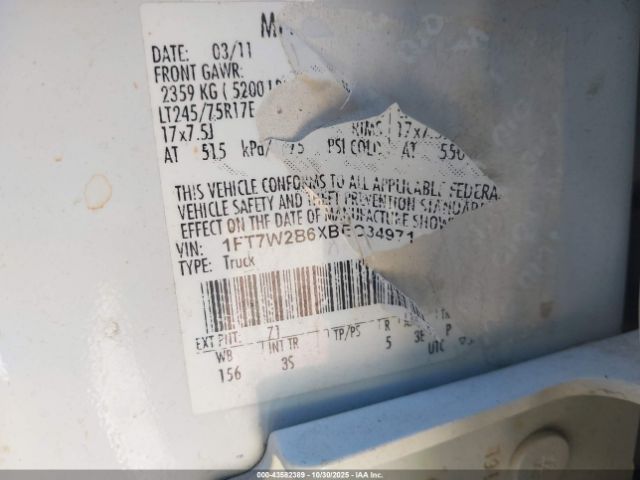 2011 FORD F-250 1FT7W2B6XBEC34971 Photo 8