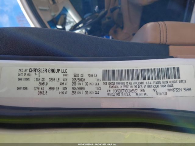 2012 DODGE DURANGO 1C4SDHETXCC105937 Photo 8