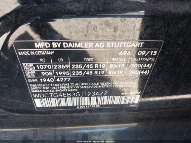 2016 MERCEDES-BENZ GLA 250 WDCTG4EB3GJ193477 Photo 8