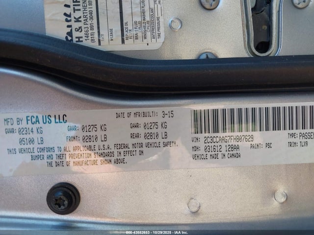 Chrysler 300 Limited 2015 2C3CCAAG7FH807629 Image 9
