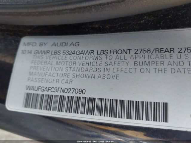 2015 AUDI A6 WAUFGAFC9FN027090 Photo 8