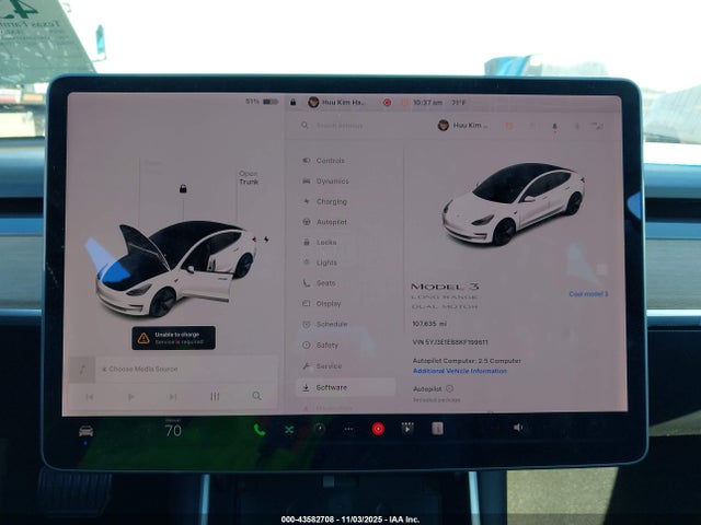 Tesla Model 3 Long Range/performance 2019 5YJ3E1EB8KF199611 Image 36