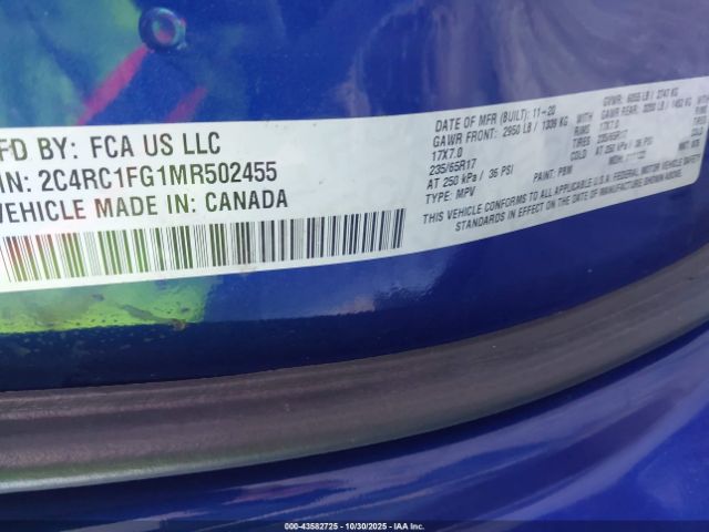 2021 CHRYSLER PACIFICA 2C4RC1FG1MR502455 Photo 8