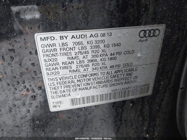 2014 AUDI Q7 WA1LMAFE3ED004645 Photo 8