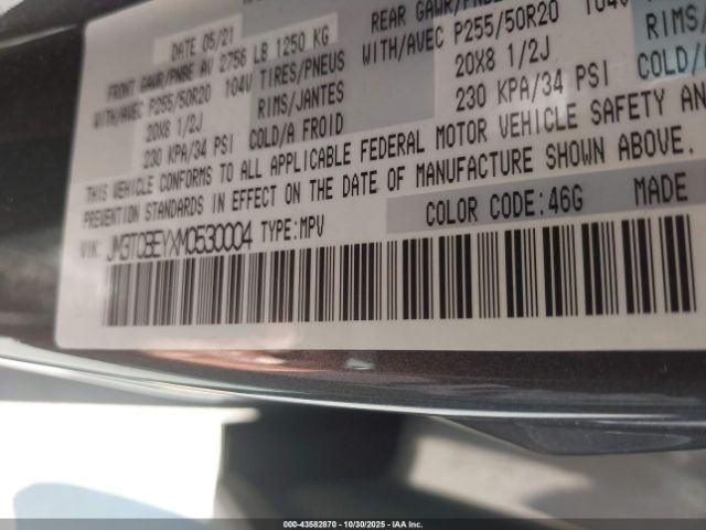 2021 MAZDA CX-9 JM3TCBEYXM0530004 Photo 8