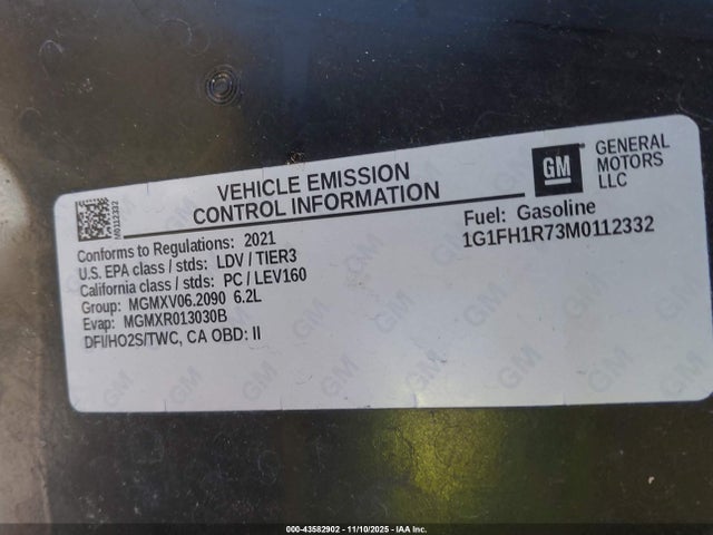 1G1FH1R78M0125383 Chevrolet Camaro