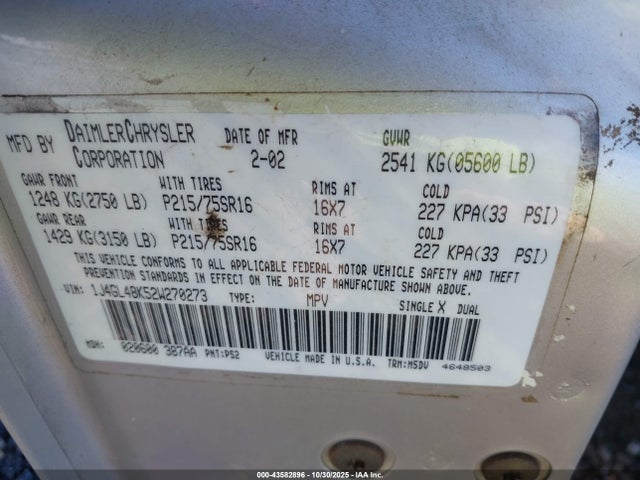 2002 JEEP LIBERTY 1J4GL48K52W270273 Photo 8