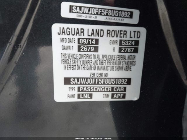 2015 JAGUAR XF SAJWJ0FF5F8U51892 Photo 8