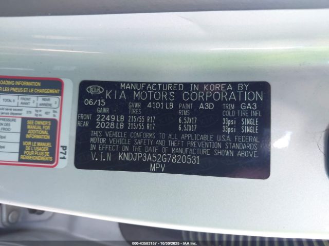 2016 KIA SOUL KNDJP3A52G7820531 Photo 8