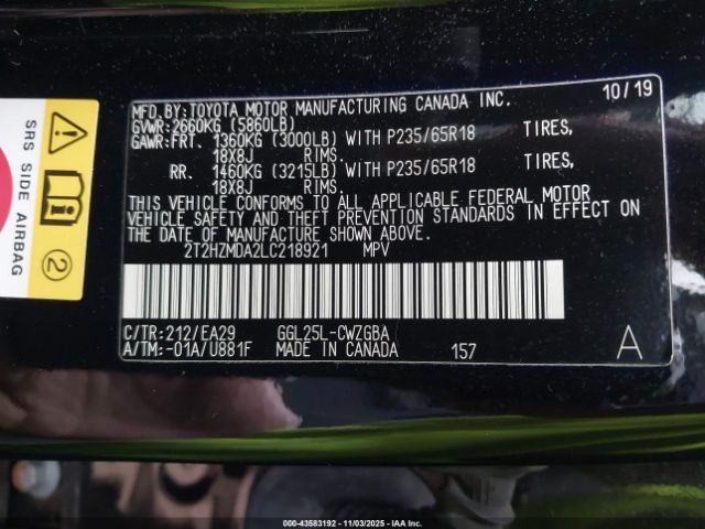 2020 LEXUS RX 350 2T2HZMDA2LC218921 Photo 8