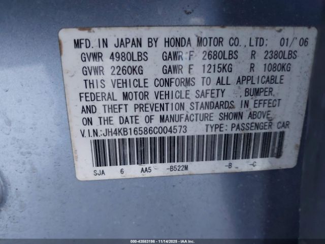 2006 ACURA RL JH4KB16586C004573 Photo 8