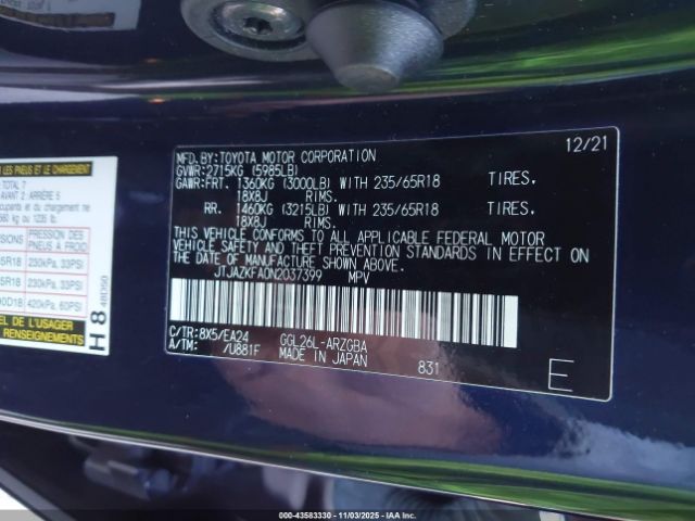 2022 LEXUS RX 350L JTJAZKFA0N2037399 Photo 8