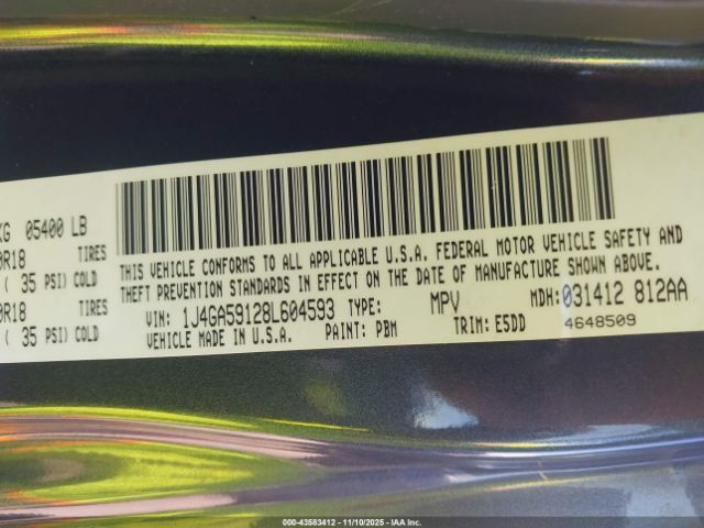 2008 JEEP WRANGLER 1J4GA59128L604593 Photo 8