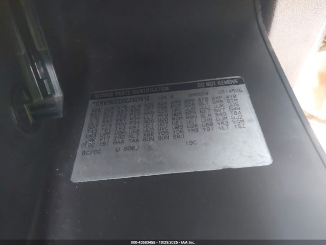 2012 CHEVROLET TRAVERSE 1GNKRGED8CJ387616 Photo 8