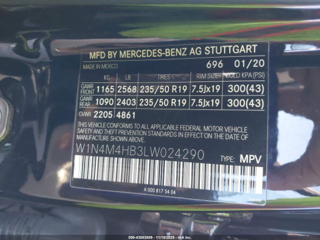 2020 MERCEDES-BENZ GLB 250 W1N4M4HB3LW024290 Photo 8