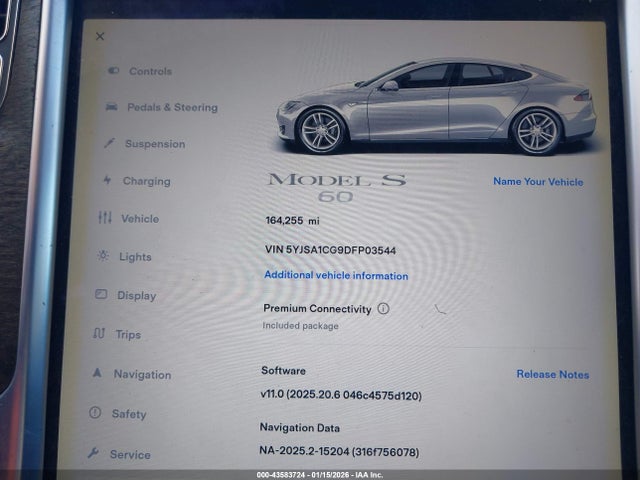 2013 TESLA MODEL S 5YJSA1CG9DFP03544 Photo 6