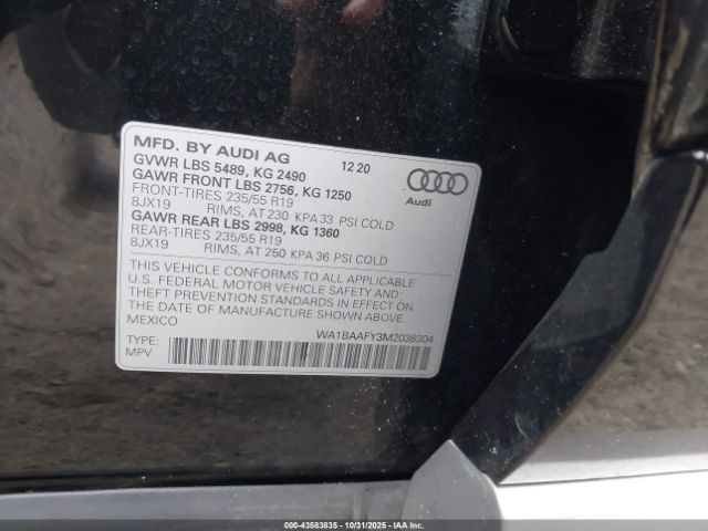 2021 AUDI Q5 WA1BAAFY3M2038304 Photo 8