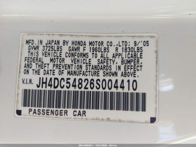 2006 ACURA RSX JH4DC54826S004410 Photo 8