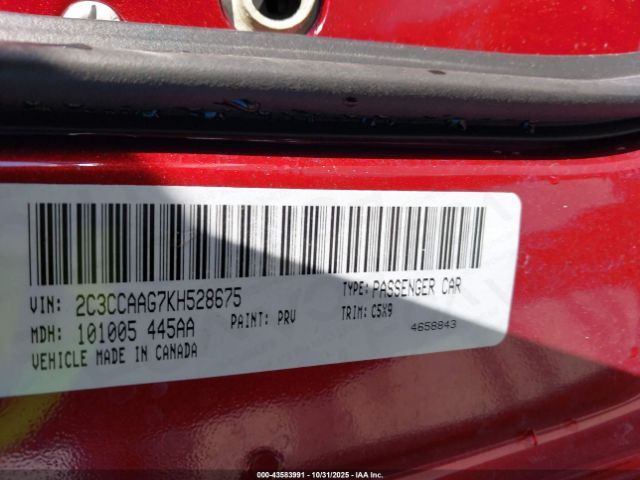 2019 CHRYSLER 300 2C3CCAAG7KH528675 Photo 8