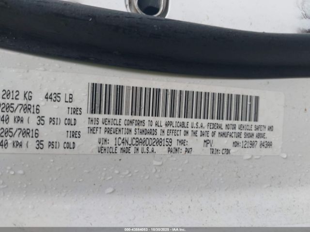 2013 JEEP COMPASS 1C4NJCBA0DD208159 Photo 8