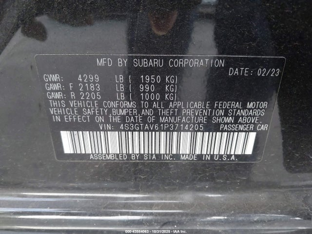 2023 SUBARU IMPREZA 4S3GTAV61P3714205 Photo 8