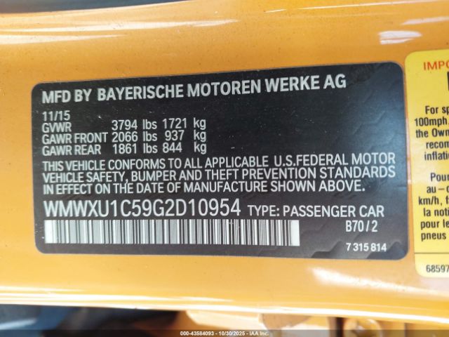 2016 MINI HARDTOP WMWXU1C59G2D10954 Photo 8