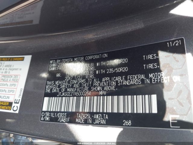 2022 LEXUS NX 350 JTJKGCEZ1N5000254 Photo 8