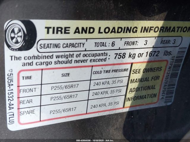 2007 FORD F-150 1FTPW12557FA79474 Photo 8