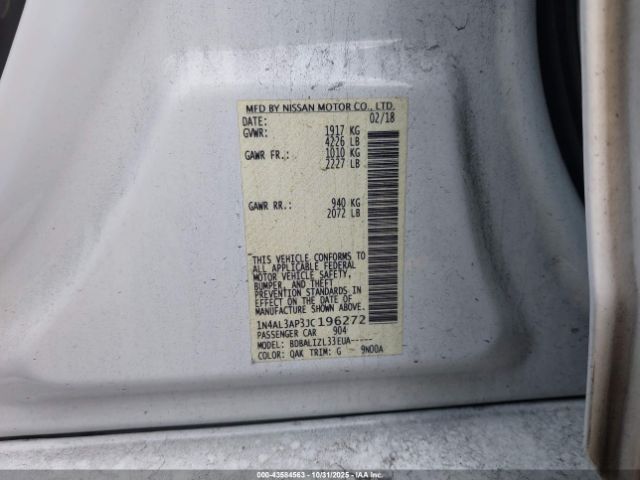 2018 NISSAN ALTIMA 1N4AL3AP3JC196272 Photo 8