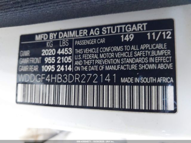 2013 MERCEDES-BENZ C 250 WDDGF4HB3DR272141 Photo 8