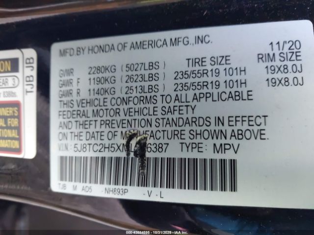 2021 ACURA RDX 5J8TC2H5XML016387 Photo 8