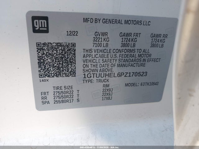 1GTUUHEL6PZ170523 GMC Sierra 1500 4wd Short Box Denali Ultimate