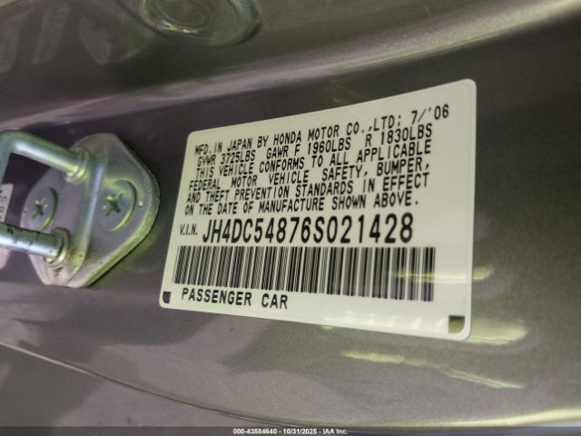 2006 ACURA RSX JH4DC54876S021428 Photo 8