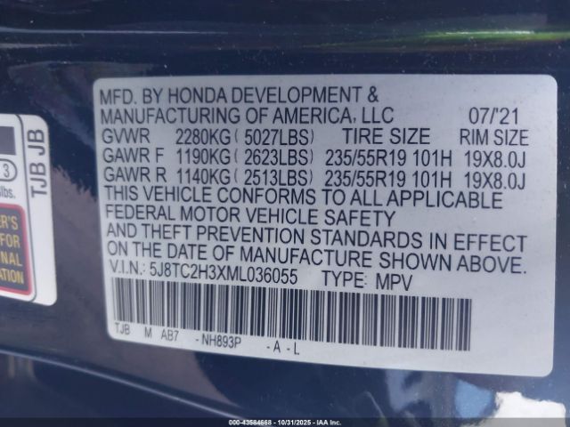 2021 ACURA RDX 5J8TC2H3XML036055 Photo 8