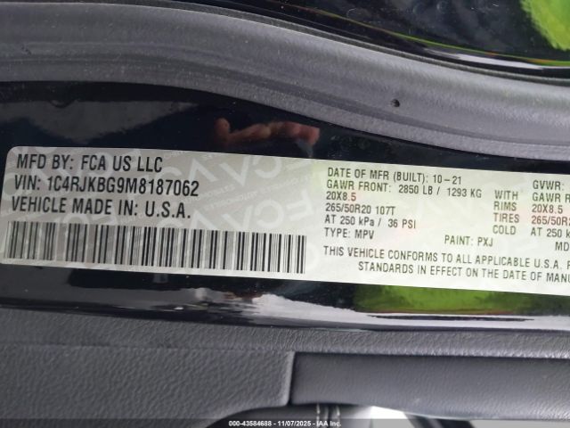 2021 JEEP GRAND CHEROKEE L 1C4RJKBG9M8187062 Photo 8