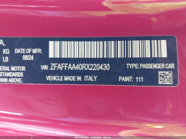 2024 FIAT 500E ZFAFFAA40RX220430 Photo 8