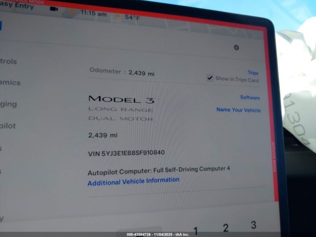 2025 TESLA MODEL 3 5YJ3E1EB8SF910840 Photo 6