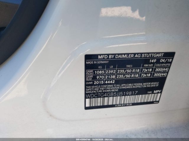 2018 MERCEDES-BENZ GLA 250 WDCTG4GB5JJ519817 Photo 8