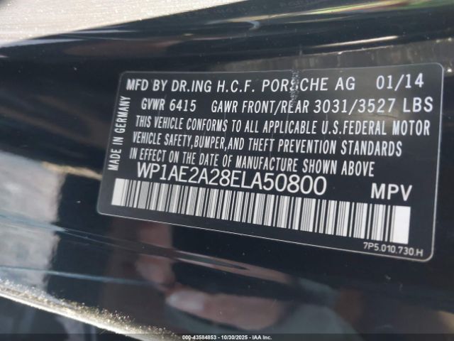 2014 PORSCHE CAYENNE HYBRID WP1AE2A28ELA50800 Photo 8