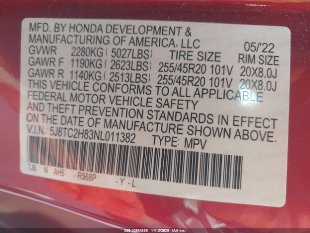 2022 ACURA RDX 5J8TC2H83NL011382 Photo 8