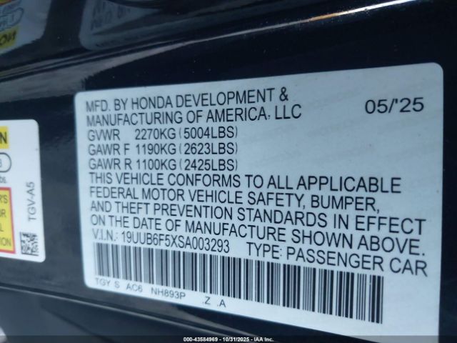 2025 ACURA TLX 19UUB6F5XSA003293 Photo 8