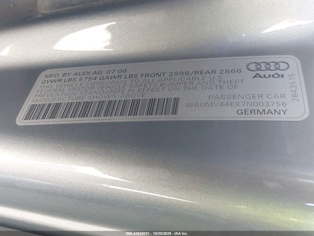 2007 AUDI A8 L WAUMV44EX7N003756 Photo 8