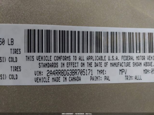 2011 CHRYSLER TOWN & COUNTRY 2A4RR8DG3BR705171 Photo 8