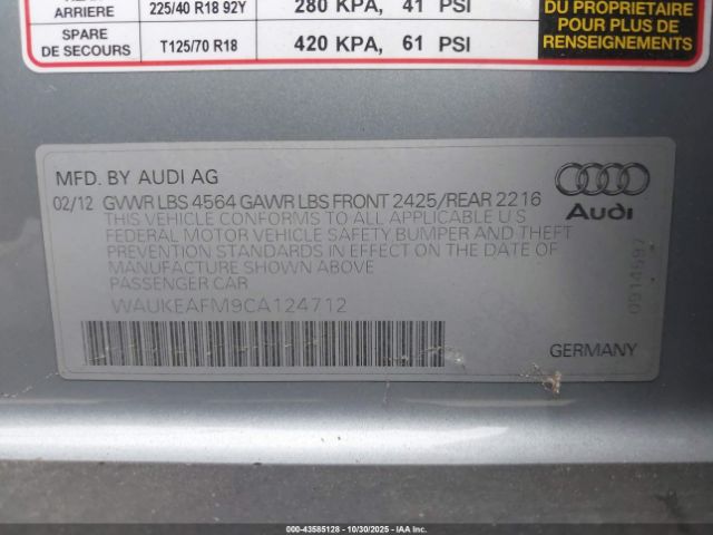 2012 AUDI A3 WAUKEAFM9CA124712 Photo 8