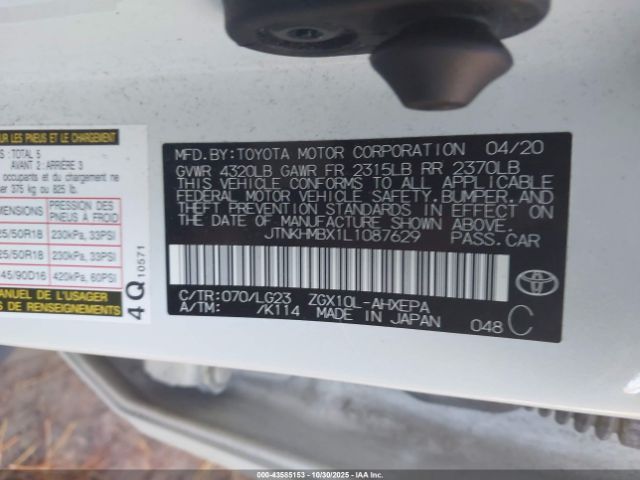 2020 TOYOTA C-HR JTNKHMBX1L1087629 Photo 8