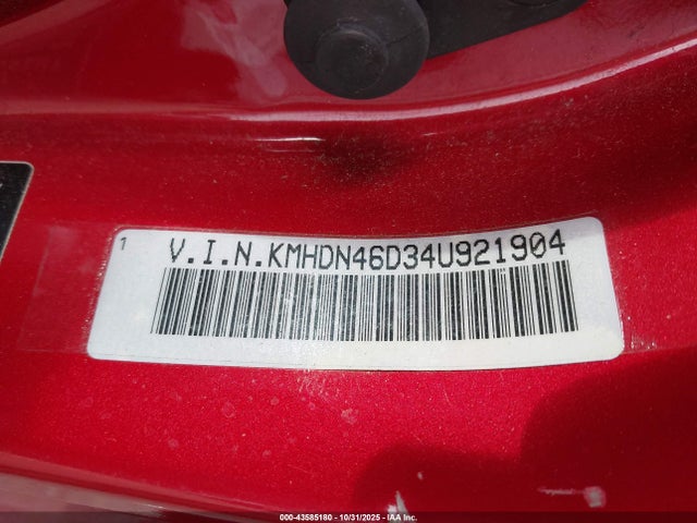 Aukcja sprzedaży 2004 Hyundai Elantra Gls/gt, vin: KMHDN46D34U921904, numer aukcji: 43585180
