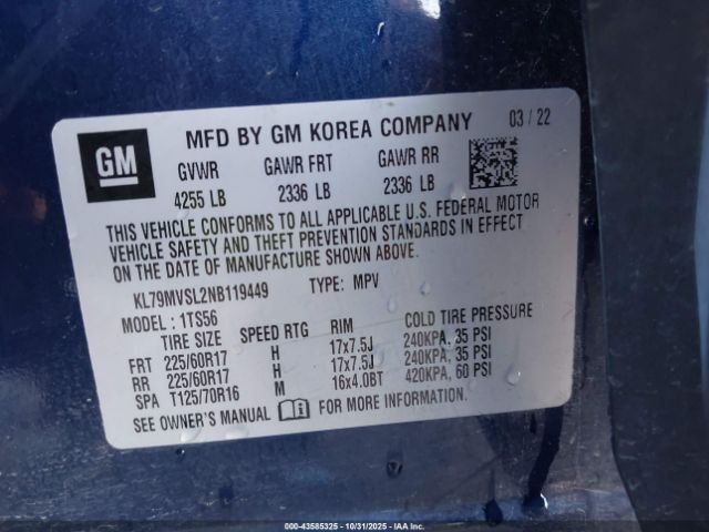 2022 CHEVROLET TRAILBLAZER KL79MVSL2NB119449 Photo 8